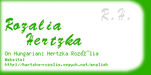 rozalia hertzka business card